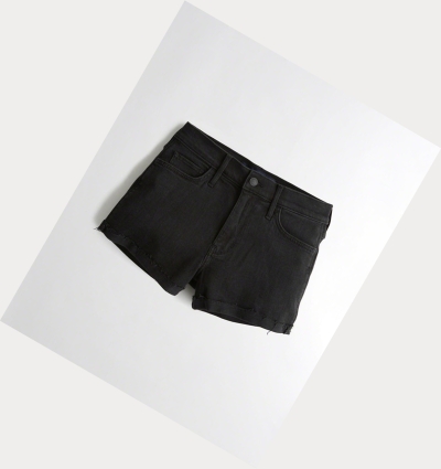 Black Hollister Advanced Stretch High-Rise Denim Women's Shorts | ZA-BCNF495