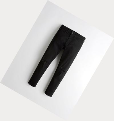 Black Hollister Advanced Stretch Taper Men's Jeans | ZA-INJC957