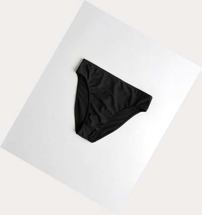 Black Hollister High-Waist High-Leg Women's Bikini Bottoms | ZA-UWAB067