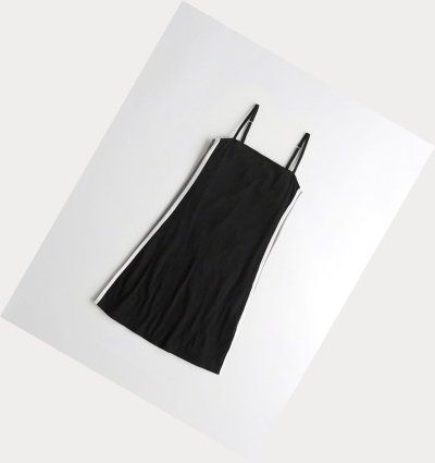Black Hollister Knit Slim Cami Women's Dress | ZA-RWUJ106