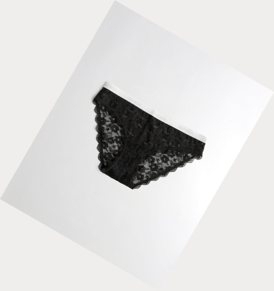 Black Hollister Lace Bikini Women's Underwear | ZA-UYSB657