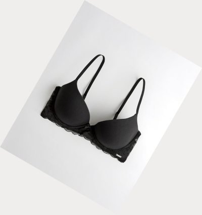 Black Hollister Lightly Lined Demi Women's Bras | ZA-UCBY907