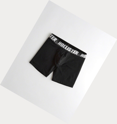 Black Hollister Longer-Length Trunk Men's Underwear | ZA-IKJH689