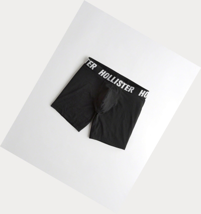 Black Hollister Longer-Length Trunk Men's Underwear | ZA-OLKG286