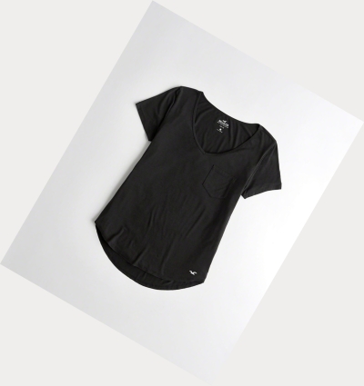 Black Hollister Must-Have Easy Women's Short Sleeve | ZA-NVMH483