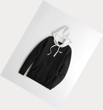 Black Hollister Oversized Colorblock Women's Hoodie | ZA-ODBT738