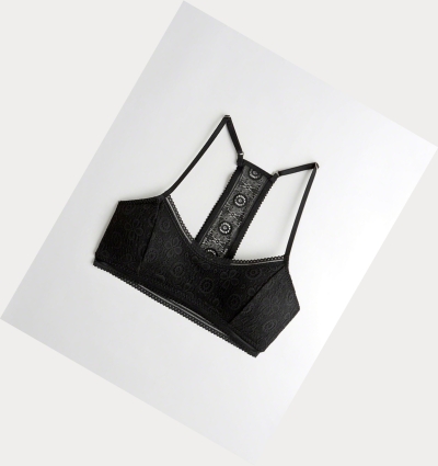 Black Hollister T-Back Scoop With Removable Pads Women's Bras | ZA-WBPY476