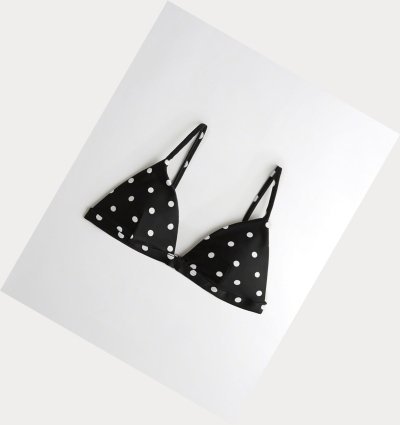 Black Hollister Triangle Women's Bikini Tops | ZA-CFJN458