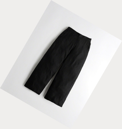 Black Hollister Woven Women's Pants | ZA-VKMH510