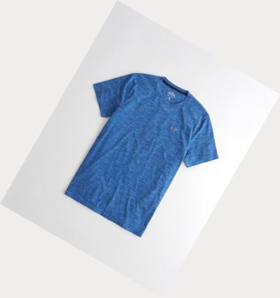 Blue Hollister Must-Have Crewneck Men's Short Sleeve | ZA-SHMF937