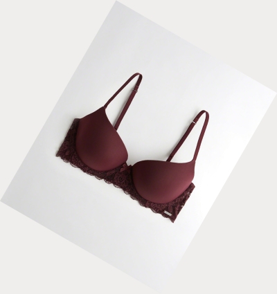 Burgundy Hollister Lightly Lined Demi Women's Bras | ZA-LNQD825