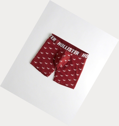 Burgundy Hollister Longer-Length Trunk Men's Underwear | ZA-EBIF310