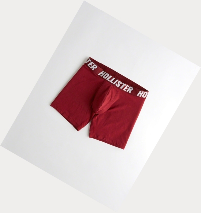 Burgundy Hollister Longer-Length Trunk Men's Underwear | ZA-HKVM197