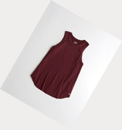 Burgundy Hollister Must-Have Easy Women's Tanks | ZA-DQBM017