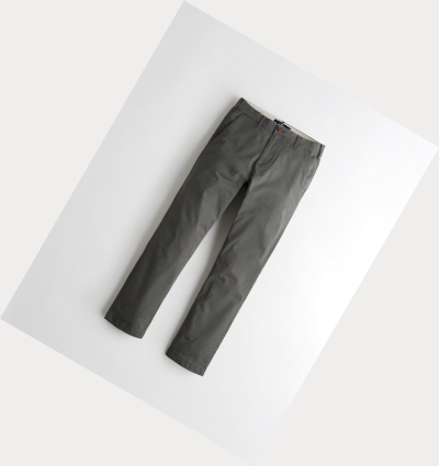 Dark Grey Hollister Epic Flex Classic Straight Chino Men's Pants | ZA-NRDT541