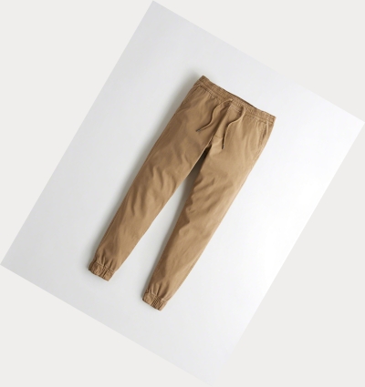 Dark Khaki Hollister Advanced Stretch Twill Super Skinny Men's Jogger | ZA-YVMC157