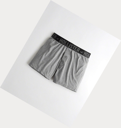 Grey Hollister Knit Boxer Men's Underwear | ZA-RNQL396