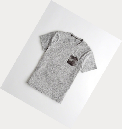 Grey Hollister Must-Have Crewneck Men's Short Sleeve | ZA-HBWX682