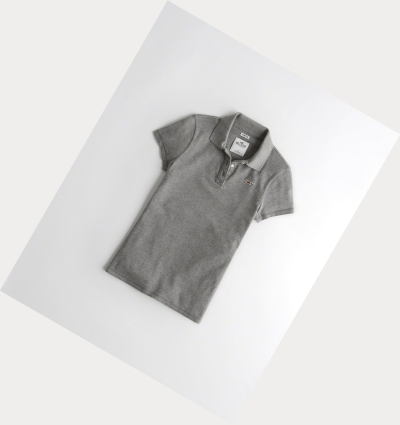 Grey Hollister Slim Icon Women's Polo Shirts | ZA-JGAL609