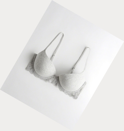 Light Grey Hollister Lightly Lined Demi Women's Bras | ZA-MHEB386