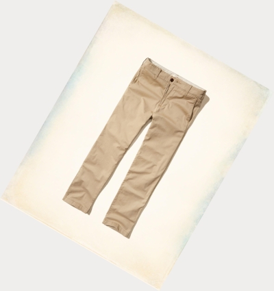 Light Khaki Hollister Epic Flex Classic Straight Chino Men's Pants | ZA-YOPL917