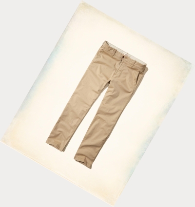 Light Khaki Hollister Epic Flex Slim Straight Chino Men's Pants | ZA-CSYZ873