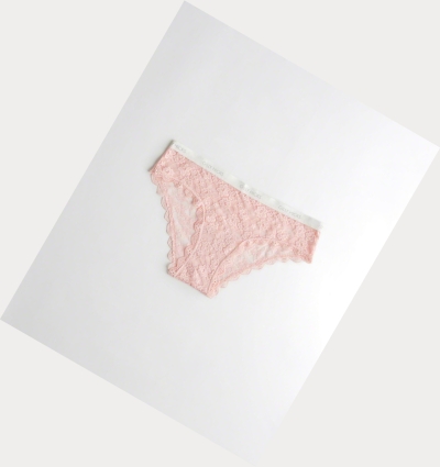 Light Pink Hollister Lace Cheeky Women's Underwear | ZA-XYSJ628