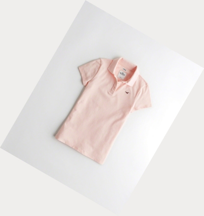 Light Pink Hollister Slim Icon Women's Polo Shirts | ZA-JKSD169