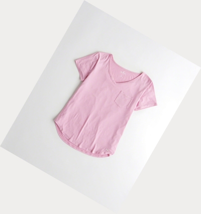 Light Purple Hollister Must-Have Easy Women's Short Sleeve | ZA-NKGM251