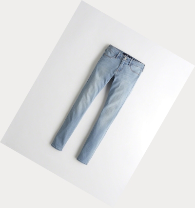 Light Wash Hollister Advanced Stretch Low-Rise Women's Jeans | ZA-KHWY936