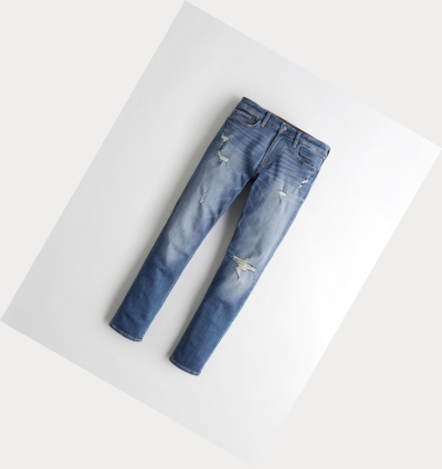 Light Wash Hollister Advanced Stretch Skinny Men's Jeans | ZA-XSWH842