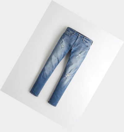 Light Wash Hollister Advanced Stretch Super Skinny Men's Jeans | ZA-UKRW860