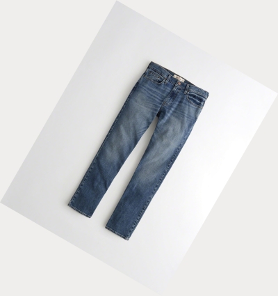 Light Wash Hollister Epic Flex Slim Straight Men's Jeans | ZA-ULEQ289