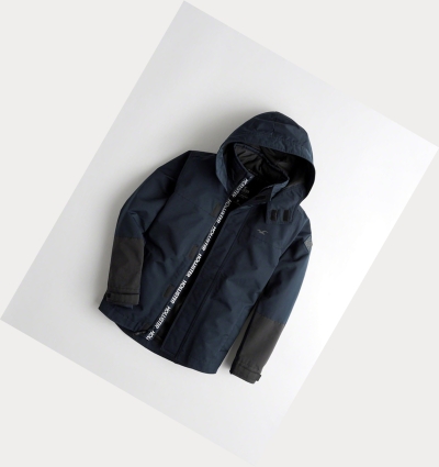 Navy Hollister All-Weather Mesh-Lined Men's Jackets | ZA-VZMH243