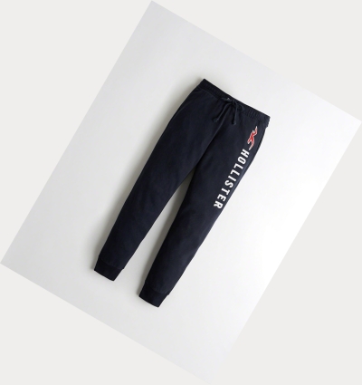 Navy Hollister Mid-Rise Fleece Women's Sweatpants | ZA-ZCBN398