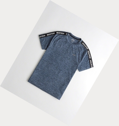 Navy Hollister Must-Have Crewneck Men's Short Sleeve | ZA-ABFN845