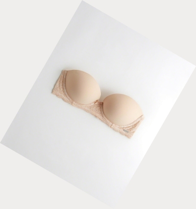 Nude Hollister Push-Up Multi-Way Women's Bras | ZA-QVEX728