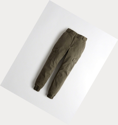 Olive Hollister Classic Stretch Ultra High-Rise Twill Women's Pants | ZA-YAFK985