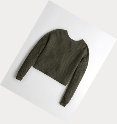 Olive Hollister Twist-Back Women's Sweaters | ZA-MIWL765