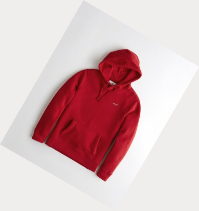 Red Hollister Icon Men's Hoodie | ZA-JZUN608