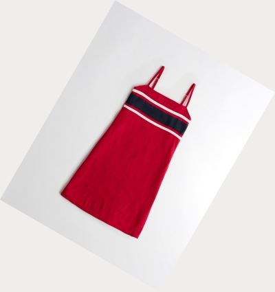 Red Hollister Knit Slim Cami Women's Dress | ZA-CRSQ694