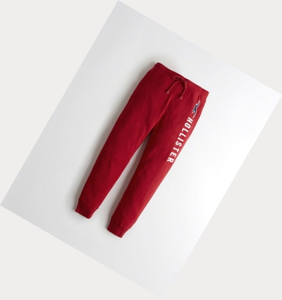 Red Hollister Mid-Rise Fleece Women's Sweatpants | ZA-BQUM180