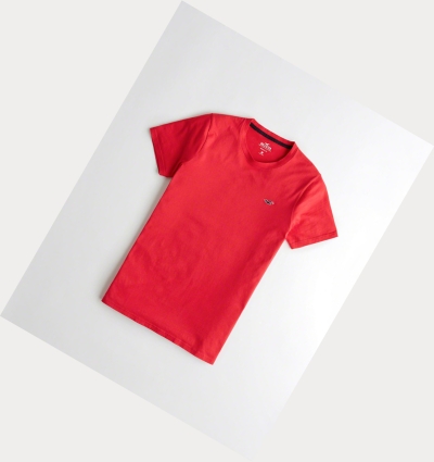 Red Hollister Must-Have Muscle Fit Men's Short Sleeve | ZA-OWBA752