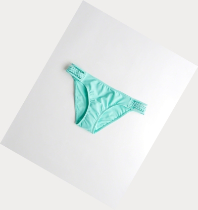 Turquoise Hollister Braided Strappy Women's Bikini Bottoms | ZA-ZBLS674