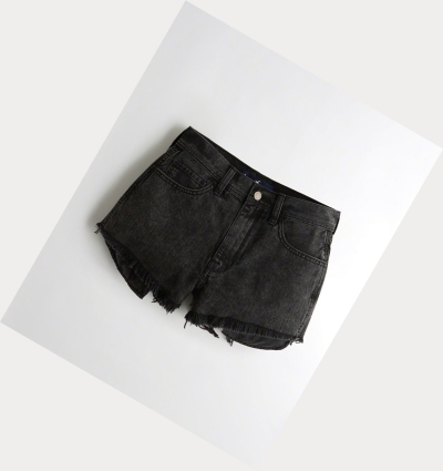 Wash Black Hollister High-Rise Denim Vintage Women's Shorts | ZA-OZPX576