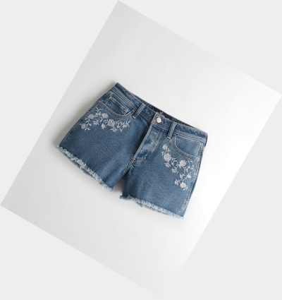 Wash Hollister Vintage Stretch High-Rise Denim Boyfriend Women's Shorts | ZA-QFBK081