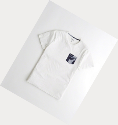 White Hollister Must-Have Crewneck Men's Short Sleeve | ZA-JLHO402