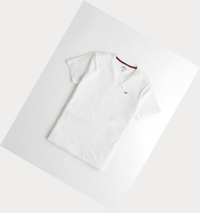 White Hollister Must-Have Crewneck Men's Short Sleeve | ZA-VZNW506