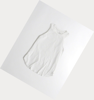 White Hollister Must-Have Easy Women's Tanks | ZA-UAZD035