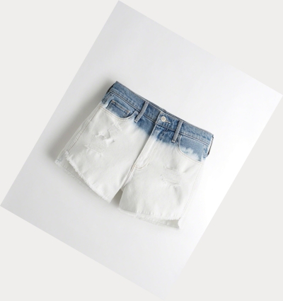 White Hollister Vintage Stretch Ultra High-Rise Denim Women's Shorts | ZA-LHFE193